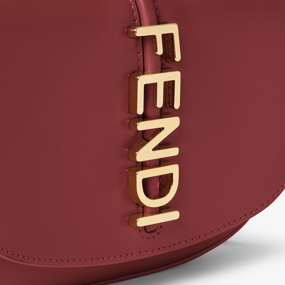 FENDI Fendigraphy Wallet on Chain Burgundy leather wallet - Image 3